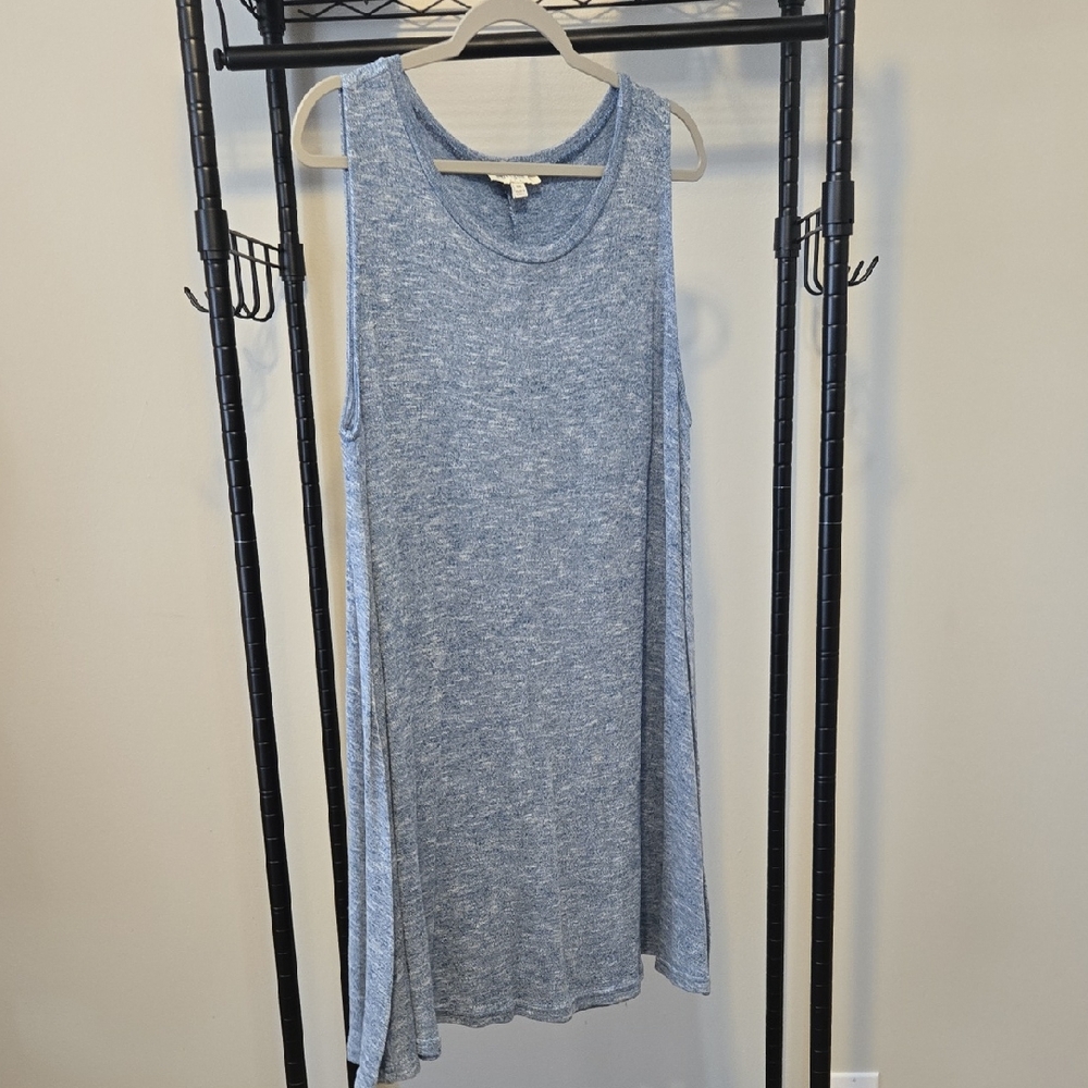 Women’s Sleeveless Swing Dress - Light Heather Blue
